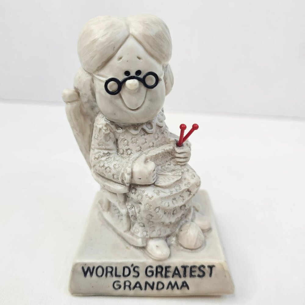1968 Russ Berrie & Co. World's Greatest Grandma Unbreakable Figurine